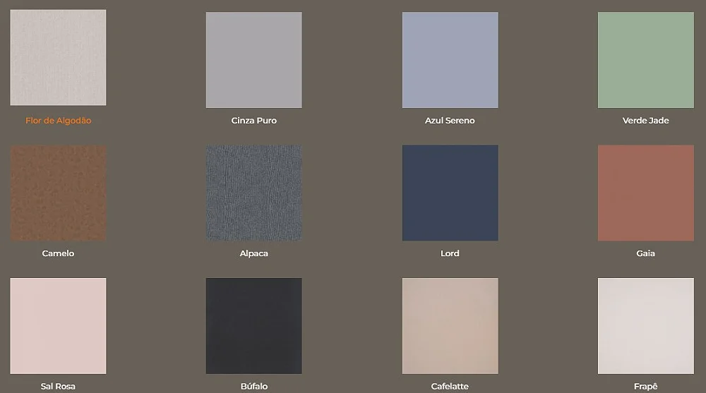 Tabela de cores MDF Arauco — Tecidos e Cores 1