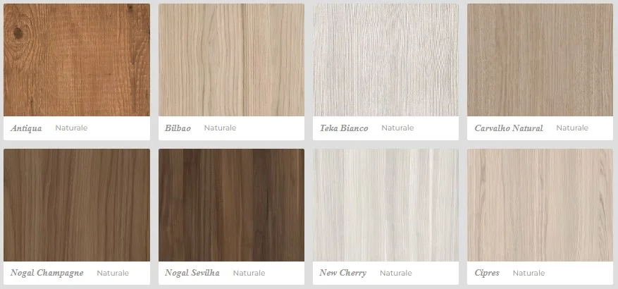 Tabela de cores MDF Guararapes — Naturale
