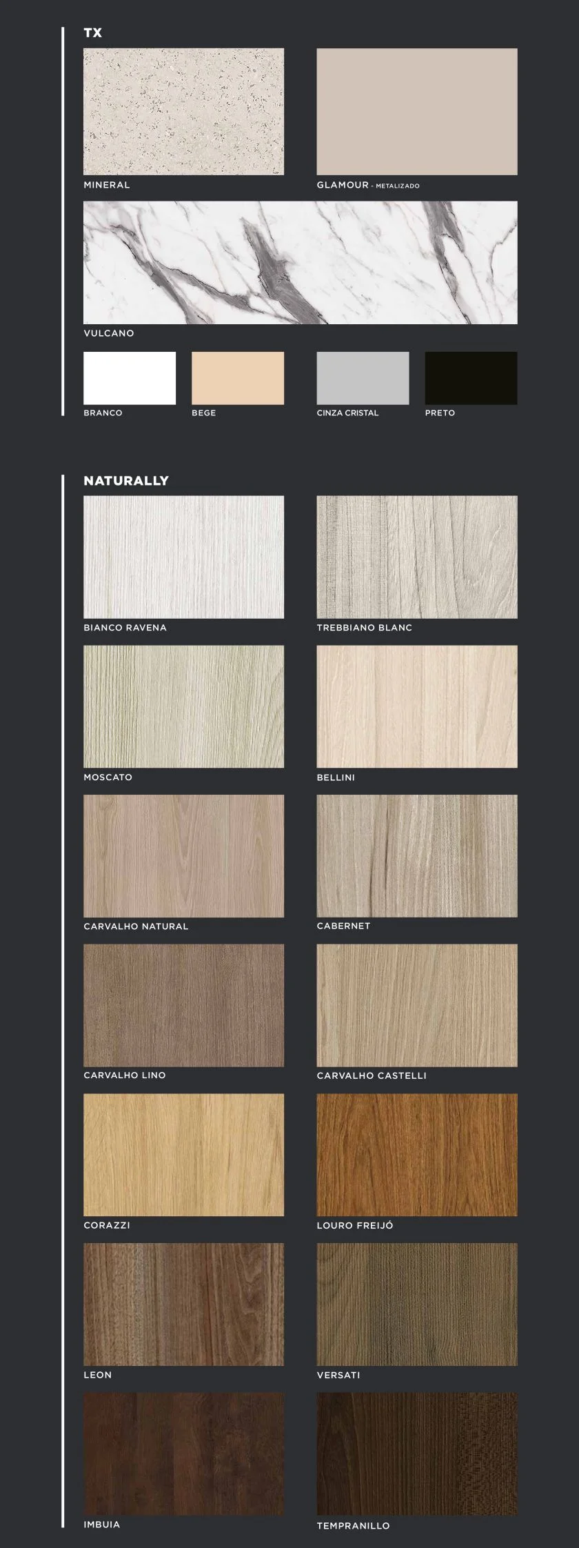 Tabela de cores MDF Sudati — Catálogo 4
